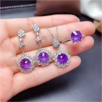 Crystal Jewelry Sets Brass with Crystal platinum plated for woman & with rhinestone Sold By PC