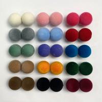Acrylic Jewelry Beads with Flocking Fabric Round Sold By Lot