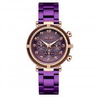 Nők Wrist Watch, Cink ötvözet, -val Üveg & 304 rozsdamentes acél, galvanizált, vízálló & a nő, több színt a választás, 230x16mm, 5PC-k/Lot, Által értékesített Lot