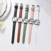 Women Wrist Watch, Tibetan Style, with PU Leather & Glass, plated, waterproofless & dyed & for woman, more colors for choice, 230x14mm, 5PCs/Lot, Sold By Lot