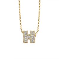 Cubic Zircon Micro Pave Brass Necklace, plated, micro pave cubic zirconia & for woman, more colors for choice, nickel, lead & cadmium free, Length:Approx 45-50 cm, Sold By PC