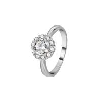 Brass Finger Ring with Moissanite & for woman silver color nickel lead & cadmium free Sold By PC