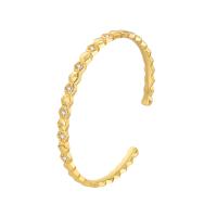 Cubic Zirconia Micro Pave Brass Bracelet, with Cubic Zirconia, plated, for woman, more colors for choice, nickel, lead & cadmium free, inner diameter:55~60mm, Sold By PC