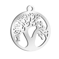 Stainless Steel Pendants, 304 Stainless Steel, Tree, Unisex & hollow, original color, 18x20mm, Sold By PC