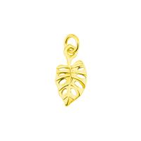 Stainless Steel Pendants Brass Leaf gold color plated Unisex & hollow golden nickel lead & cadmium free Sold By PC
