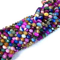 Achat Perlen, poliert, DIY & verschiedene Größen vorhanden & facettierte, gemischte Farben, verkauft per ca. 38-40 cm Strang