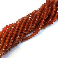 Natural Red Agate Beads, polished, DIY & different size for choice & faceted, deep red, Sold Per Approx 38-40 cm Strand