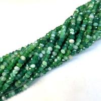 Φυσικό χάντρες Agate Lace, δαντέλα αχάτη, γυαλισμένο, DIY & διαφορετικό μέγεθος για την επιλογή & πολύπλευρη, πράσινος, Sold Per Περίπου 38-40 cm Strand