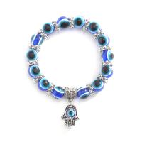 Evil Eye Jewelry Bracelet Zinc Alloy with Resin fashion jewelry & for woman nickel lead & cadmium free Inner Approx 55mm Sold By PC