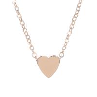 Brass Necklace, Heart, plated, fashion jewelry & for woman, more colors for choice, nickel, lead & cadmium free, 15mm, Length:Approx 18.7 Inch, Sold By PC