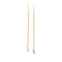 Brass Drop Earring plated fashion jewelry & for woman nickel lead & cadmium free 75mm Sold By Pair
