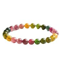 Natural Tourmaline Bracelet, polished, different size for choice & different styles for choice, multi-colored, 235x20mm, Sold By PC
