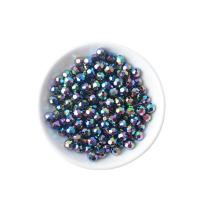 Plated Acrylic Beads, polished, different size for choice & faceted, grey, 500G/Lot, Sold By Lot