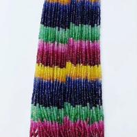 Gemstone Jewelry Beads Colorful Sapphire Round natural faceted multi-colored Sold Per Approx 15.74 Inch Strand
