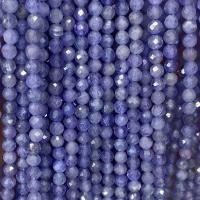 Gemstone Jewelry Beads Tanzanite Round natural faceted blue Sold Per Approx 14.96 Inch Strand