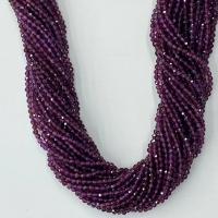Natural Garnet Beads Round & faceted purple Sold Per Approx 14.96 Inch Strand