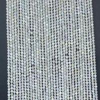 Natural Moonstone Beads Round & faceted white Sold Per 14.96 Inch Strand