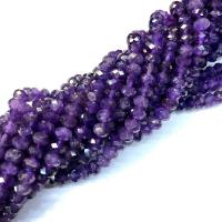 Natürliche Amethyst Perlen, poliert, DIY & verschiedene Größen vorhanden & facettierte, violett, verkauft per ca. 38-40 cm Strang