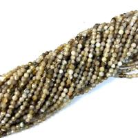 Natürliche Streifen Achat Perlen, rund, poliert, DIY & verschiedene Größen vorhanden & facettierte, gemischte Farben, verkauft per ca. 38-40 cm Strang