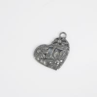 Pendientes Corazón de acero inoxidable, acero inoxidable 304, pulido, Bricolaje, color original, 25.70x24.70mm, Vendido por UD