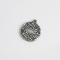 Evil Eye Pendants, 304 Stainless Steel, polished, DIY, original color, 21x18mm, Sold By PC