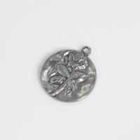 Stainless Steel Flower Pendant, 304 Stainless Steel, polished, DIY, original color, 18x21mm, Sold By PC