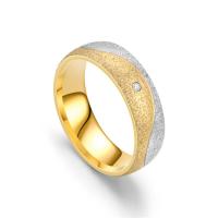 حجر الراين خاتم الإصبع الفولاذ المقاوم للصدأ, 304 الفولاذ المقاوم للصدأ, للجنسين & حجم مختلفة للاختيار & مع حجر الراين, 6mm, تباع بواسطة PC