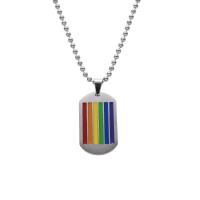 Stainless Steel Jewelry Necklace, 304 Stainless Steel, different styles for choice & for man & enamel, 21x37mm, Length:Approx 17.72 Inch, Sold By PC