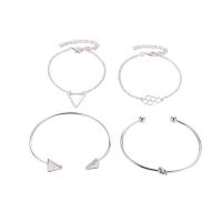 Tibetan Style Jewelry Sets, cuff bangle & bracelet, plated, 4 pieces & fashion jewelry & for woman, more colors for choice, nickel, lead & cadmium free, Sold By Set
