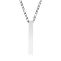 Stainless Steel Jewelry Necklace, 304 Stainless Steel, polished, fashion jewelry & for man, original color, 5x40mm, Length:Approx 23.62 Inch, Sold By PC