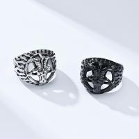 Titan Edelstahl Ringe, Titanstahl, poliert, Modeschmuck & unisex & verschiedene Größen vorhanden, keine, 19mm, verkauft von PC