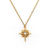 Cubic Zircon Micro Pave Brass Necklace with Opal with 5cm extender chain gold color plated fashion jewelry & micro pave cubic zirconia & for woman golden nickel lead & cadmium free Length 40 cm Sold By PC