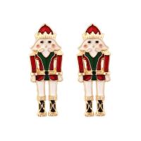 Zinc Alloy Drop Earrings Cartoon gold color plated vintage & for woman & enamel nickel lead & cadmium free Sold By Pair