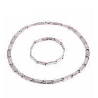 Fashion Stainless Steel Jewelry Sets 304 Stainless Steel Vacuum Plating 2 pieces & for woman 48cm 20cm Sold By PC