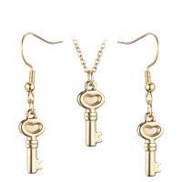 Edelstahl Schmucksets, Ohrring & Halskette, Titanstahl, Schlüssel, 2 Stück & für Frau, keine, 8x18mm, verkauft von setzen