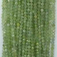 Gemstone Jewelry Beads Natural Prehnite Round polished & faceted green Sold Per Approx 14.96 Inch Strand
