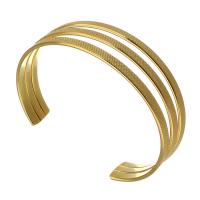 Bracelete de aço inoxidável, Aço inoxidável 316, joias de moda & para mulher, dourado, 18mm, Diametro interno:Aprox 59mm, vendido por PC