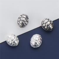 Argent sterling 925 perle d'entretoise, tortue, DIY, plus de couleurs à choisir, 6.70x7.80mm, Trou:Environ 1.3mm, Vendu par PC