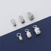 925 Sterling Silver Pendant, Tulip, DIY & different size for choice, more colors for choice, Hole:Approx 3.9mm, Sold By PC