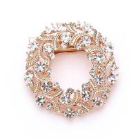 Rhinestone Brooch Zinc Alloy plated for woman & with rhinestone 35mm Sold By PC