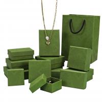 Cardboard Jewelry Set Box Paper green Sold By PC