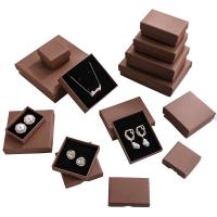 Cardboard Jewelry Set Box Paper brown Sold By PC
