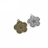 Tibetan Style Flower Pendants, plated, DIY, more colors for choice, nickel, lead & cadmium free, 29x26mm, Hole:Approx 2mm, Sold By PC