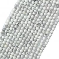 Gemstone Jewelry Beads Howlite Round polished white Sold Per Approx 14.96 Inch Strand