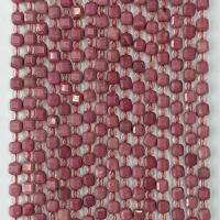 Rodonit Korálky, Náměstí, lesklý, různé velikosti pro výběr, růžový, Prodáno za Cca 14.96 inch Strand