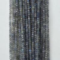 Labradorit Perlen, rund, poliert, verschiedene Größen vorhanden, grau, verkauft per ca. 14.96 ZollInch Strang