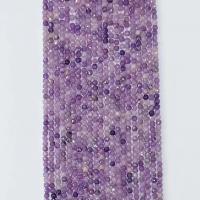 Perles bijoux en pierres gemmes, Perles lilas, cadre, naturel, facettes, violet, 4x4mm, Vendu par Environ 14.96 pouce brin