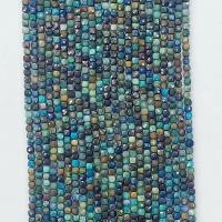 Бусины из поделочных камней, азурит, Квадратная форма, натуральный, разный размер для выбора & граненый, разноцветный, Продан через Приблизительно 14.96 дюймовый Strand
