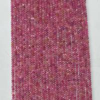Бусины из поделочных камней, Турмалин, Круглая, натуральный, разный размер для выбора & граненый, розовый, Продан через Приблизительно 14.96 дюймовый Strand
