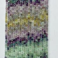Natural Fluorite Beads Colorful Fluorite Square & faceted multi-colored Sold Per Approx 14.96 Inch Strand